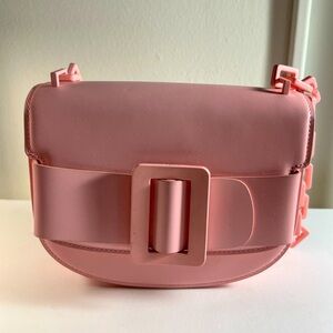 BOYY Pink Leather Crossbody Bag with Chain Strap